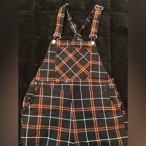 Womens plaid overalls